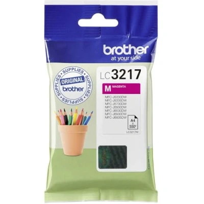 Image of Brother LC 3217M Inkjet Cartridge, Magenta, Single Pack, Standard Yield, Includes 1 x Genuine Supplies