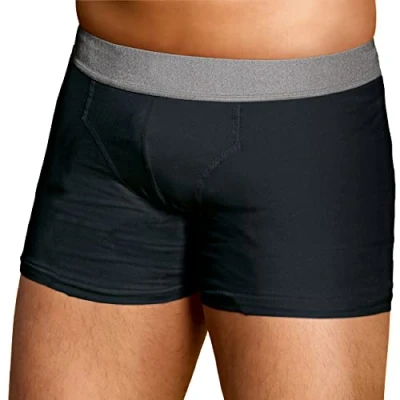 Image of TENA Men Washable Protective Pants Soft, Comfy and Secure Boxers for Drips Dribbles Invisible Protection, Classic Cut Light Absorption Pack of 1 Black Size M