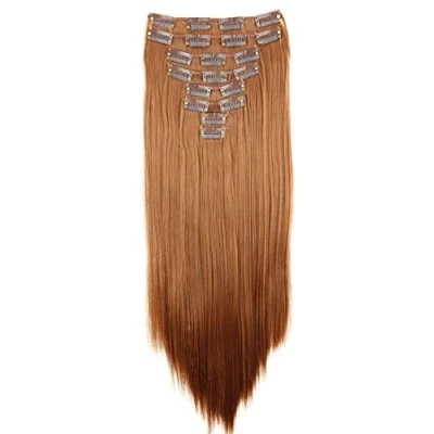 Image of CAISHA XXL 20&quot; Long 8 Pieces Set Clip In Extensions Hair Extension Synthetic Fiber Hairpiece Straight Medium Brown CES108