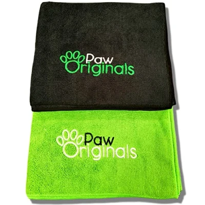 Image of Microfibre Dog Towels Super Absorbent 2 Large Drying Pet for Dogs, Cats &amp; Pets 100cm x 60cm Fast Soft 400GSM Machine Washable Dryable UK Brand