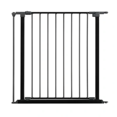 Image of Safetots Safety Barrier for Open Plan Staircases, Gate Opening Panel, Black, Metal, 72cm, Door Panel Stairs