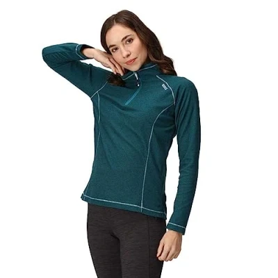 Image of Regatta Womens Montes Lightweight Half zip Fleece, Gulfstream, 16 UK
