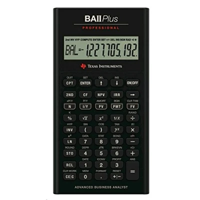 Image of Texas Instruments BAII Plus Professional Pocket Calculator