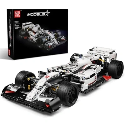 Image of Mould King Technik Racing Building Block Set, Formula One Sports Car Blocks Kit, 1:10 Ratios Racing, Model Clamping Toys for adults/ 8+ Children&#039;s (1235+ PCS)