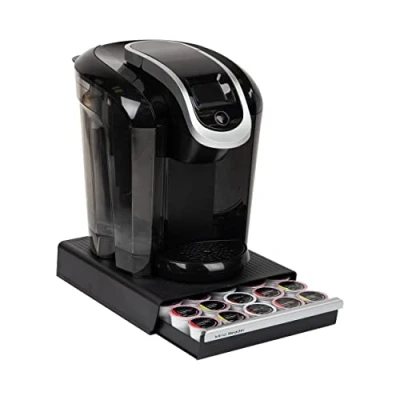 Image of Mind Reader Coffee capsule storage drawer, can hold 30 K Cups, 35 CBTL, Verismo, Dolce Gusto, Black