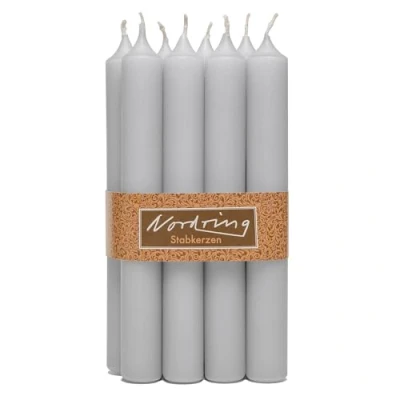 Image of Nordring 8 Taper Candles 2.2 x 18 cm Light Grey