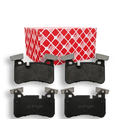 Image of 0004203400, 0054209020, 0064207820, 0074209320, A0004203400 Brake pad set FEBI BILSTEIN 116132 Rear Axle prepared for wear indicator