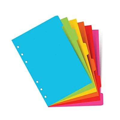 Image of A5 Bright 6 blank tabs index