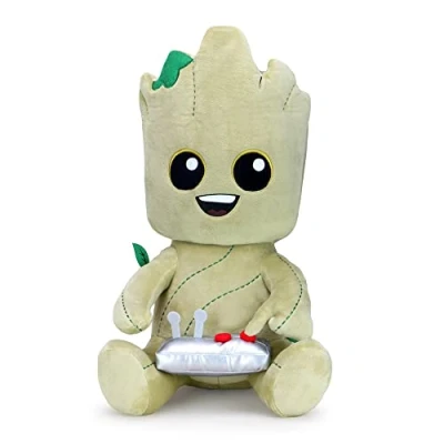 Image of Kidrobot KR16532 galaxy Marvel Groot Hugme Vibrating Plush, Yellow, L