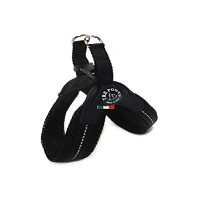 Image of Tre Ponti Fibbia Small Dog Mesh Harness, 2 cm, Black