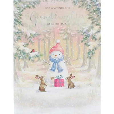 Image of UK Greetings Christmas Card for Granddaughter A Wonderful