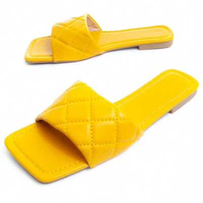 Image of Montevita Womens Flat Sandal Palanti In Yellow Size UK 6