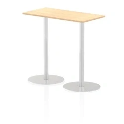 Image of Italia 1200 x 600mm Poseur Rectangular Table Maple Top 1145mm High Leg