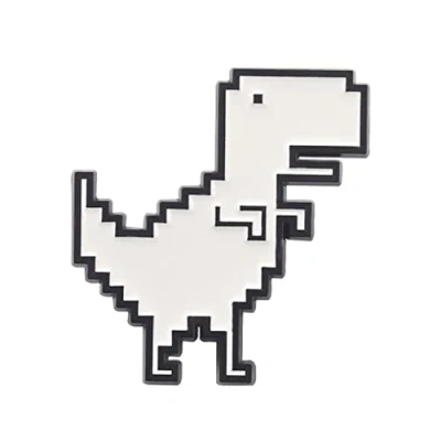 Image of Brooch Pin, Dinosaur Retro Pixel Geometric White Alloy Pins Elegant Costume Accessories Lovely Cartoon Animal Badge Enamel