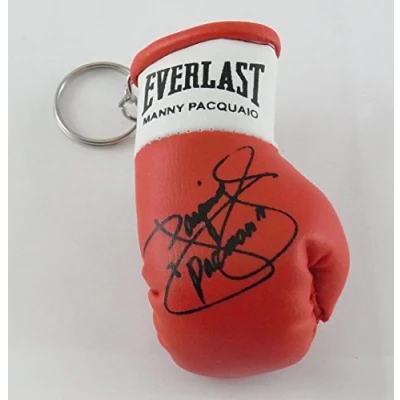 Image of MS Autographed Mini boxing glove Keyring Manny Pacquiao