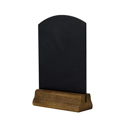 Image of Chalkboards UK Table Top Chalkboard with Plinth, Wood, Rustic Brown, (A5) 23 x 15 4 cm WC125F