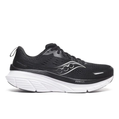 Image of Saucony Men&#039;s Guide 18 Sneaker, Black/White, 7 Wide
