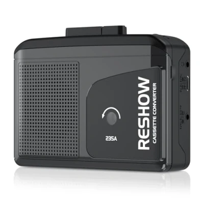 Image of Reshow Portable Walkman Cassette Tape Player with Built in Speaker and Headphone Jack, USB to MP3 Digital Converter, Reverse Recording Tape, Recorder, Full Stereo Sound Black