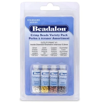 Image of Beadalon 600 Piece Crimp Bead Variety Pack, 305X 109