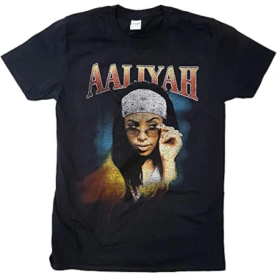Image of Paradiso Clothing Aaliyah Trippy LOGO Print Tshirt, Men&#039;s, Size: Small, Black