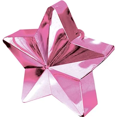 Image of Amscan 117800 06 Pink Star Balloon Weight 150g