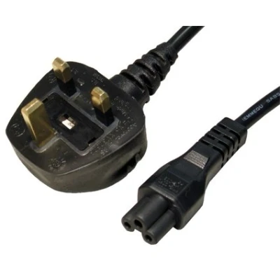 Image of Cable Core UK Plug to C5 Clover Leaf Mains Lead 2m Power cord