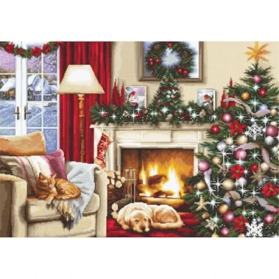 Image of LUCAS Cross Stitch Set, Cotton, Multicoloured, 27x25cm
