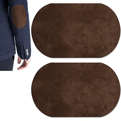 Image of 2pcs Elbow Fabric Applique Iron on Knee Patches Oval Sew for Clothes Repair Accessories