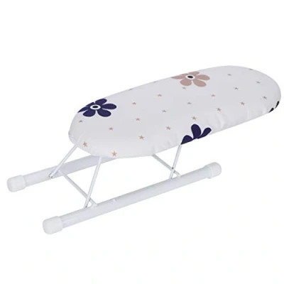 Image of Majatou Small Ironing Board, Mini TableTop Board with Washable Cover, Easily Foldable Legs Portable Travel 26 x11 cm, Lightweight and Compact(Flowers Clustered Tightly)
