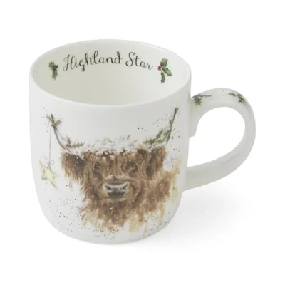 Image of Wrendale Designs &#039;Highland Star&#039; Cow China Mug
