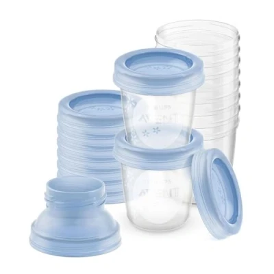 Image of Philips Avent Reusable Breast Milk Storage Cups (10 x 180 ml)