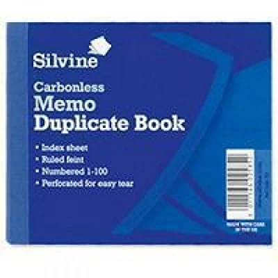 Image of Silvine Duplicate Book Carbonless Memo 1 100 102x127mm Ref 703 P [Pack of 5]