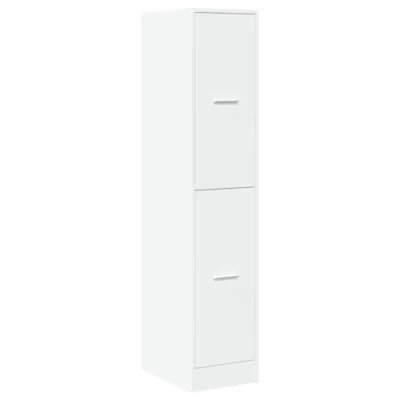 Image of vidaXL Apothecary Cabinet White Engineered Wood Storage Drawer Chest 30x41x144.5cm for Living Room/Office