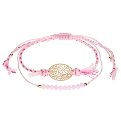 Image of Stands Out, Supplying Outstanding Gifts Aloha Girls Womens Pink and White Gold Flower Anklet Ankle Bracelet Adjustable Beach Bead Foot Jewellery