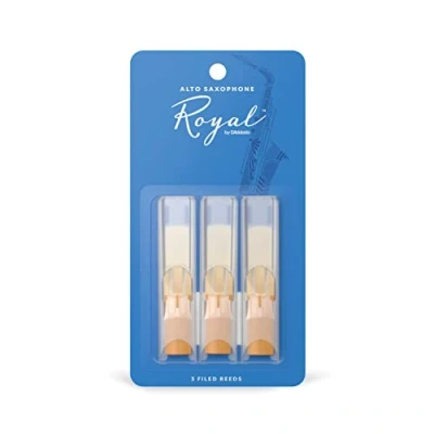 Image of D&#039;Addario Woodwinds Royal Alto Saxophone Reeds Sax with Strong Spine Great for Classical or Jazz Strength 1.5, 3 Pack