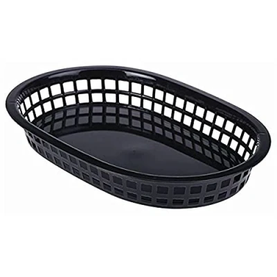 Image of Genware NEV FFB27 B Fast Food Basket, 27.5 cm x 17.5 cm, Black (Pack of 6)