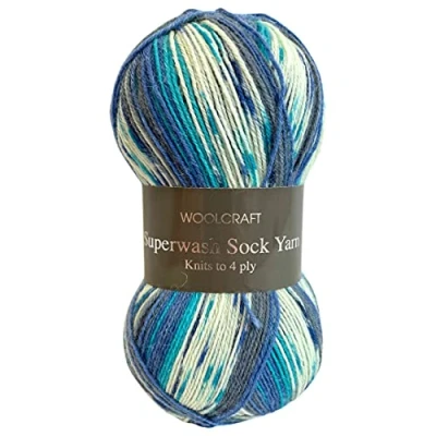 Image of Woolcraft Superwash Sock 4 ply Knitting Wool Yarn 100g 2146