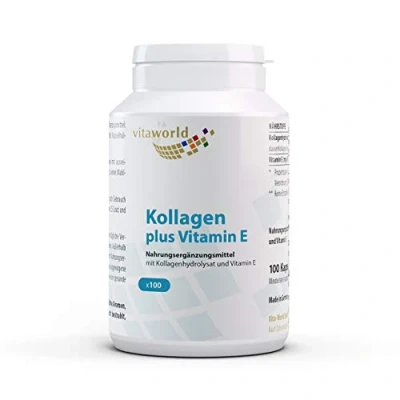 Image of Vita World 3 Pack Collagen 500Mg + Vitamin E 24Mg x 100 Capsules Made in Germany