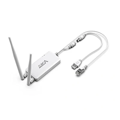 Image of Vonets VAP11S Mini WiFi Bridge/Wireless Repeater/WiFi Router/WiFi to Wired Converter 2.4GHz Industrial with 2 RJ45 Ethernet Ports and External Antennas, Great Partner for Electronic Scale, PLC, DVR