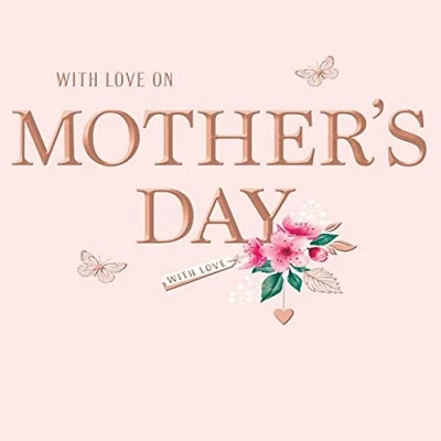 Image of Avant Garde Modern Mother&#039;s Day Card With Love 8 x 6 inches
