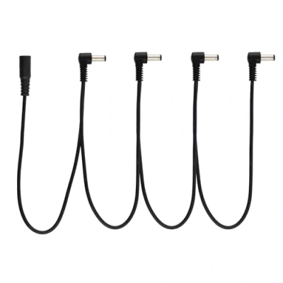 Image of kenable DC Power Daisy Chain Cable 9V Guitar Pedal Splitter 5.5 x 2.1mm Connectors 2/3/4/5/6/8 Way (4 Way)