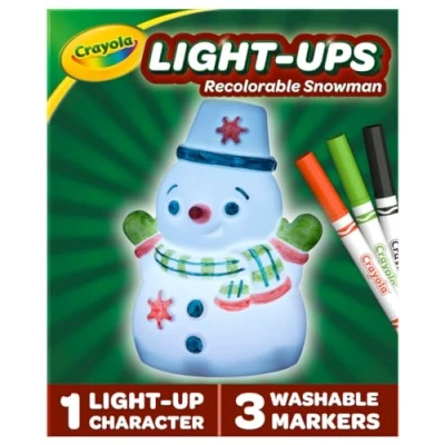 Image of CRAYOLA Light Ups: Snowman Washable Christmas Night Colour, Wash, Repeat! Batteries Not Included For Ages 3+