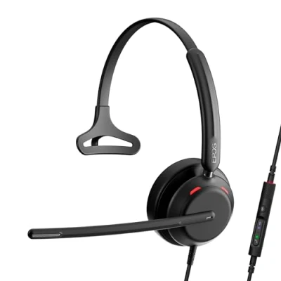 Image of EPOS IMPACT 730 Mono Wired Headset with Microphone, USB C Noise Cancelling Mic, In Line Controller, / A Connectivity for PC and Laptop