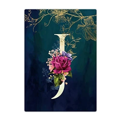 Image of Passport Holder Cover, PU Leather Travel Wallet Case Organiser for Passport, Business Cards, Credit Boarding Passes (Initial Letter J)