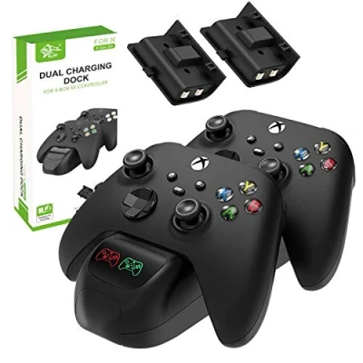 Image of Dual Controller Charger Station Compatible with Xbox Series S/X Charging Dock USB 2 Slot High Speed Game Kit for