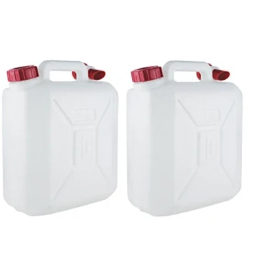 Image of Unibos 2 x 10 Litre Jerry Can Water storage Petrol Diesel Fuel Container Camping Caravan
