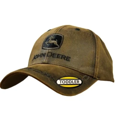Image of John Deere Toddler Kids Oilskin Cap Brown Os