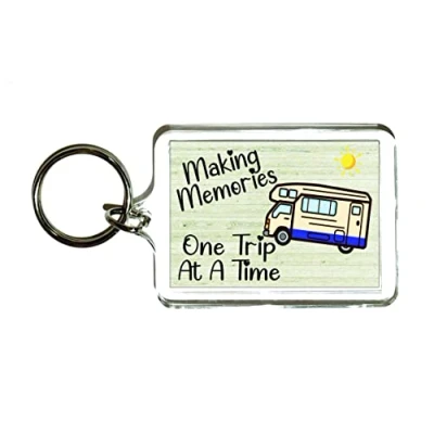 Image of Decalarama Motorhome Keyring Making Memories One Trip at a Time Novelty Gift Present