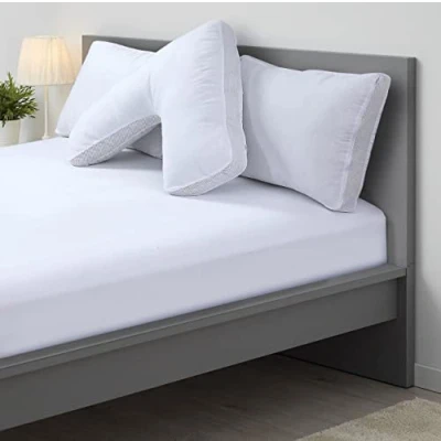 Image of AirMax Pregnancy Long Bolster Breathable and Cosy Full Body Support Airmesh Reading Cushion Increase Air Circulation Prevent Overheating for Coolness (V Pillow)