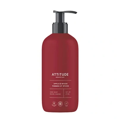 Image of ATTITUDE Liquid Hand Soap, EWG Verified, Plant and Mineral Based, Vegan Personal Care Products, Apple &amp; Spices, 473 mL